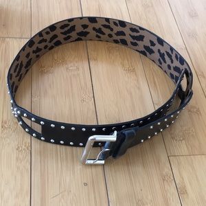 Betsey Johnson Black Patent Studded Belt